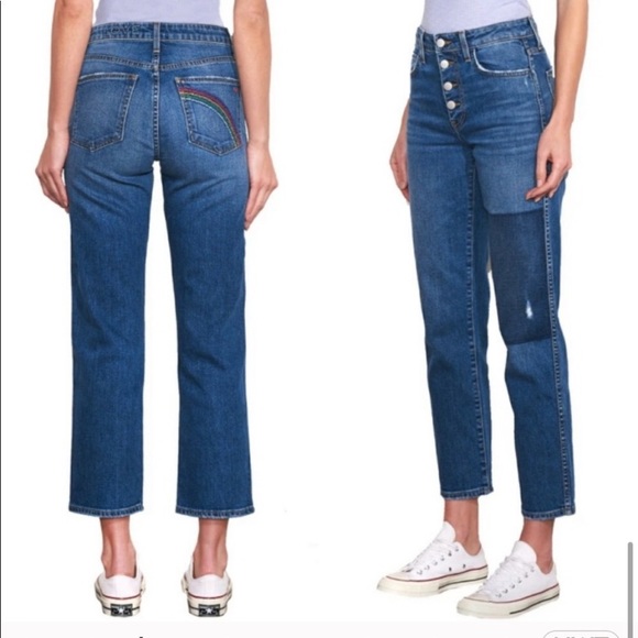 Anthropologie Denim - Sundry Anthropologie Rainbow Embroidered Jeans, size 28